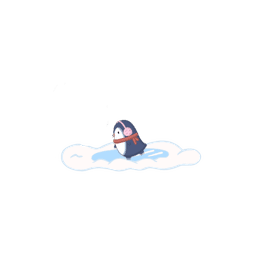 Tidal penguin on snow cloud